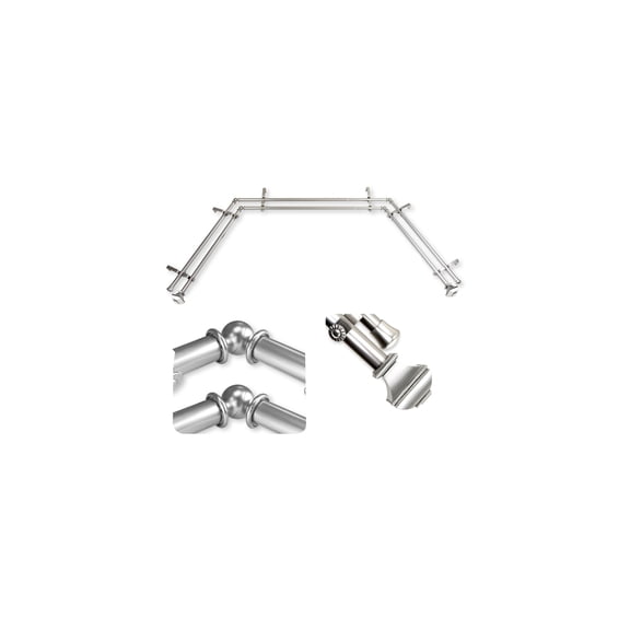 Boho Curtain Rods & Hardware - Telescoping Rods, Satin Nickel Finish, Adjustable Lengths