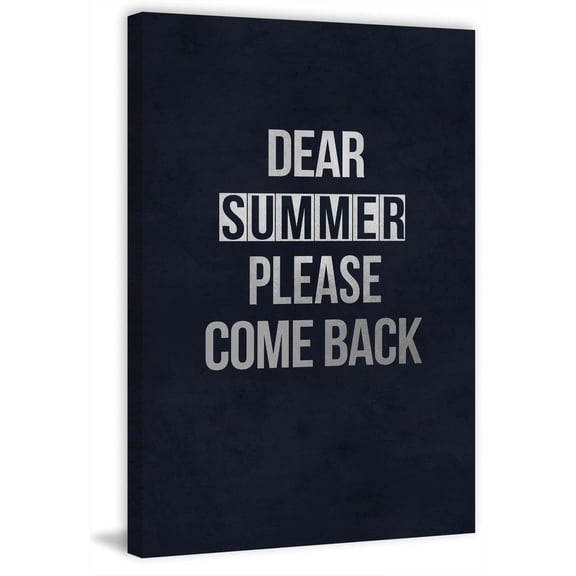 HomeStock Beachy Boho Dear Summer Please Come Back III Painting Print on Wrapped Canvas, Wall Art, Canvas Print, Framed Prints, Wall Hanging Prints for Living Room