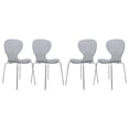 thumbnail image 1 of Modern Side Chairs - Set of 4 - Transparent Dining Chairs - Boho Accent Furniture, 1 of 9
