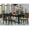thumbnail image 1 of Boho Dining Table Set - Modern Kitchen Table with 6 Chairs - Black Finish, 1 of 5