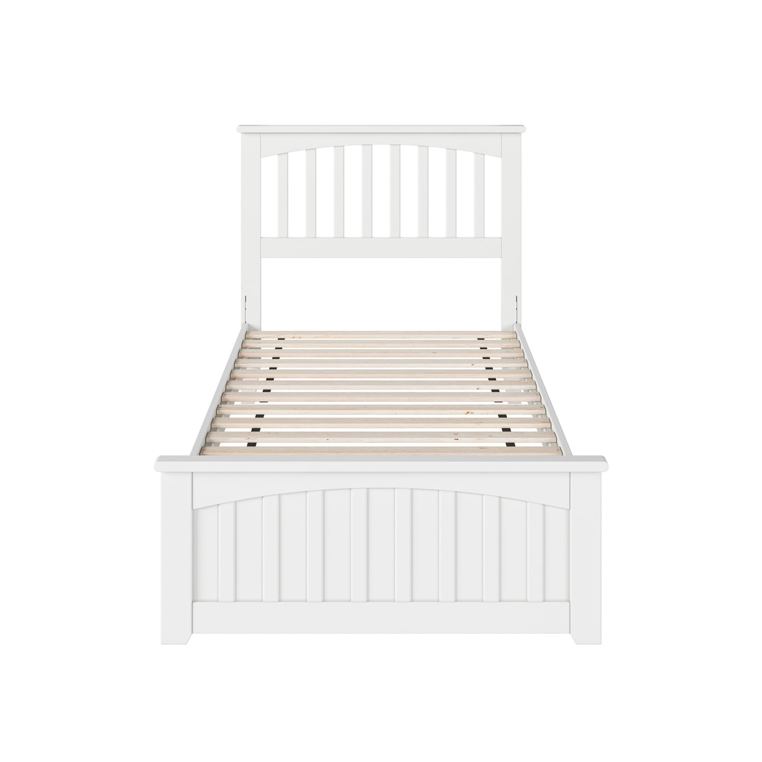 HomeStock Beachy Twin XL Solid Wood Low Profile Platform Bed with ...