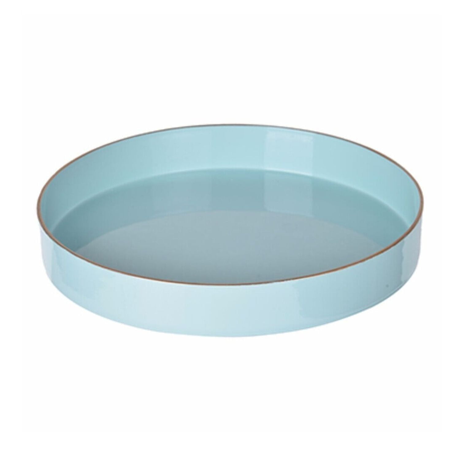 Round Decorative Tray - Turquoise Serving Tray, Home Accent, Kitchen Table Tray, Stylish Home Decor