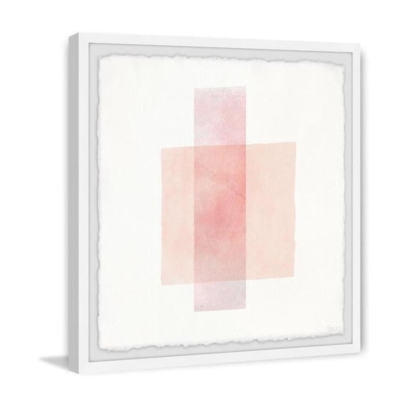 HomeStock Beauty Crossing Red Line Framed Painting Print, 18" x 18", Contemporary Wall Decor: Abstract, Digital Art Prints, and Modern Styles for Your Home