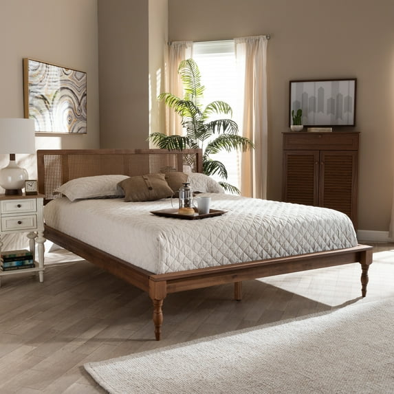 Full Size Platform Bed - Modern Wood Style Bed Frame - Bohemian Bliss Design - SturdyStylish