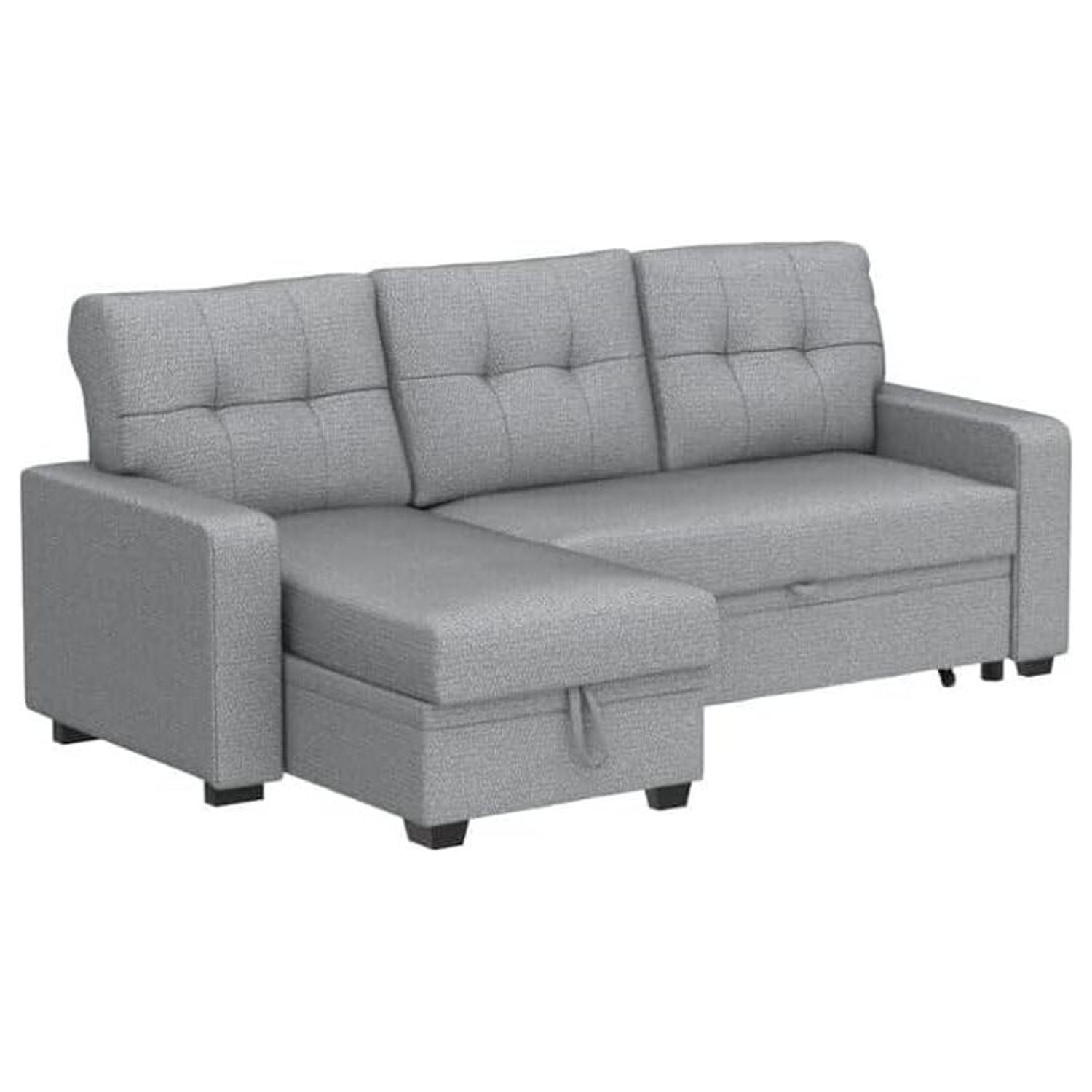 HomeStock Bohemian Bliss Polyester Fabric Reversible Sleeper Sectional ...