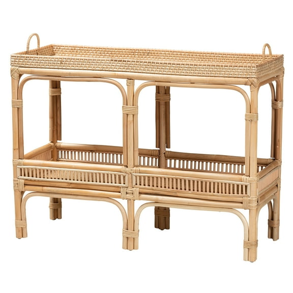 HomeStock Bohemian Natural Brown Earthy Elements Console Table