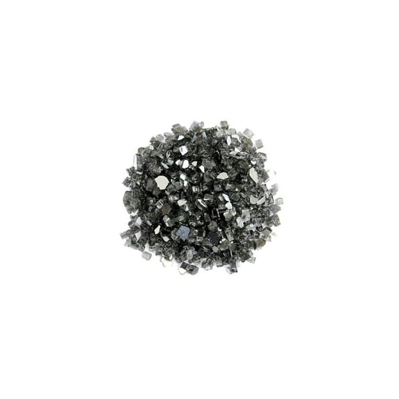 Fire Glass for Fire Pit - 10lb Black Reflective Glass - 0.25"-0.5" - Outdoor Fireplace Decor