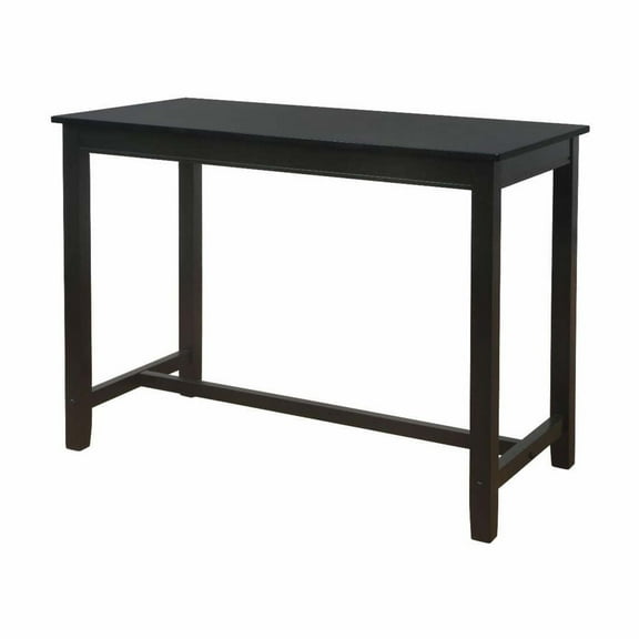 Black Counter Height Pub Table - Solid Wood Kitchen Island Table - 27x36 Inch