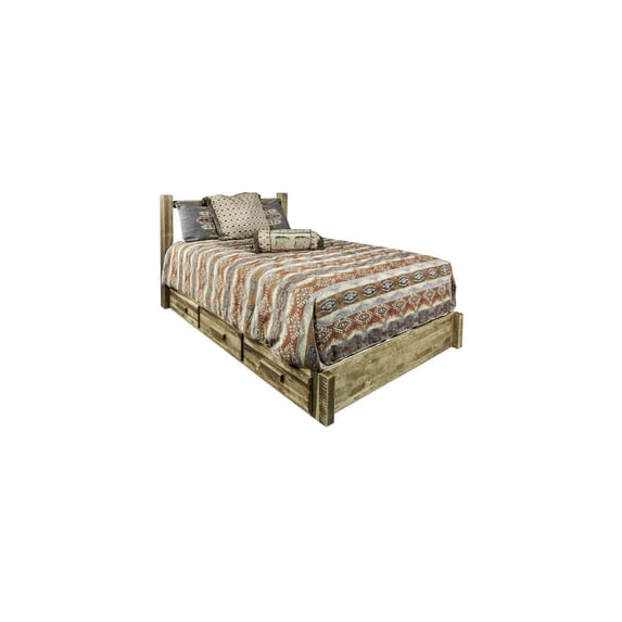 Platform Bed with Storage & 6 Drawers - No Box Spring Needed - 94" L x 76" W