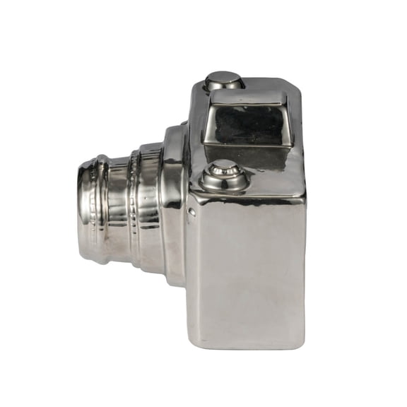 Vintage Camera Decor - Silver Accent for Home Office - Photography Gift - Classic Style Tabletop Display