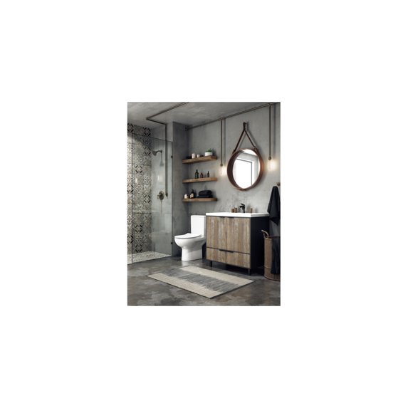 HomeStock Charm 30" WHISKEY/BLACK Inset Vanity , Soft Close Drawers , Modern Design , Acrylic , Freestanding , Wood Finish , Assembled