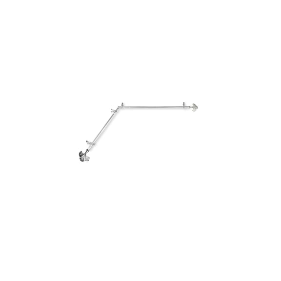 City Chic Curtain Rods Hardware Set - Satin Nickel Steel Rods with Finials - Adjustable Length
