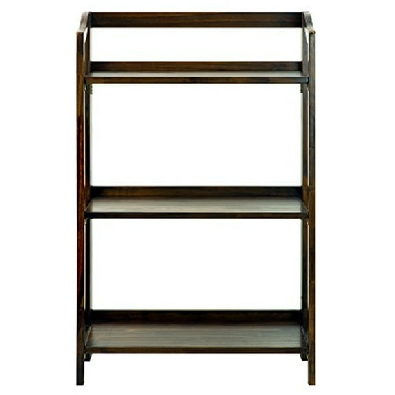 HomeStock City Chic Shelf Bookcase Spacious Shelves for Ample Storage and a Contemporary Appearance, Perfect for Home Decor-Color:Warm Brown,Size:3 Tier