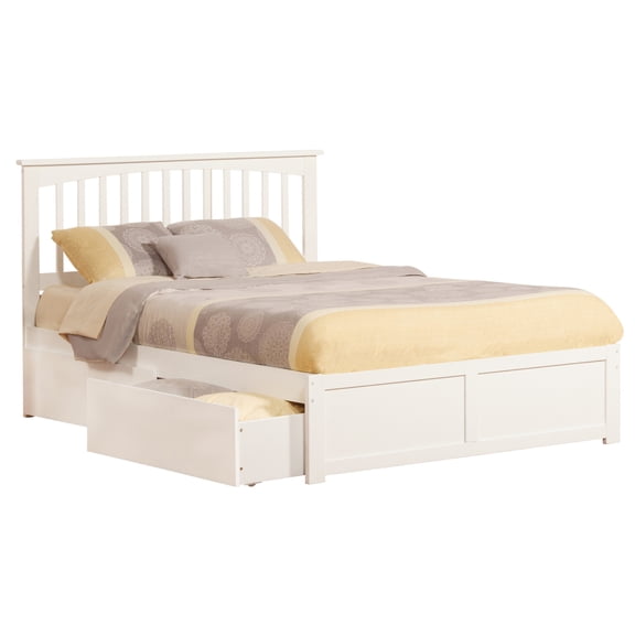 HomeStock City Chic King Platform Bed With Flat Panel Footboard And Turbo Charger With Urban Bed Drawers