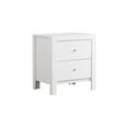 thumbnail image 1 of Homestock Mediterranean Magic Nightstand - Dovetailed Drawers for Bedroom Storage, Stylish Nickel Hardware, Painted Nightstand, Floor Mountable-Color:White,Size:2 Drawer, 1 of 7