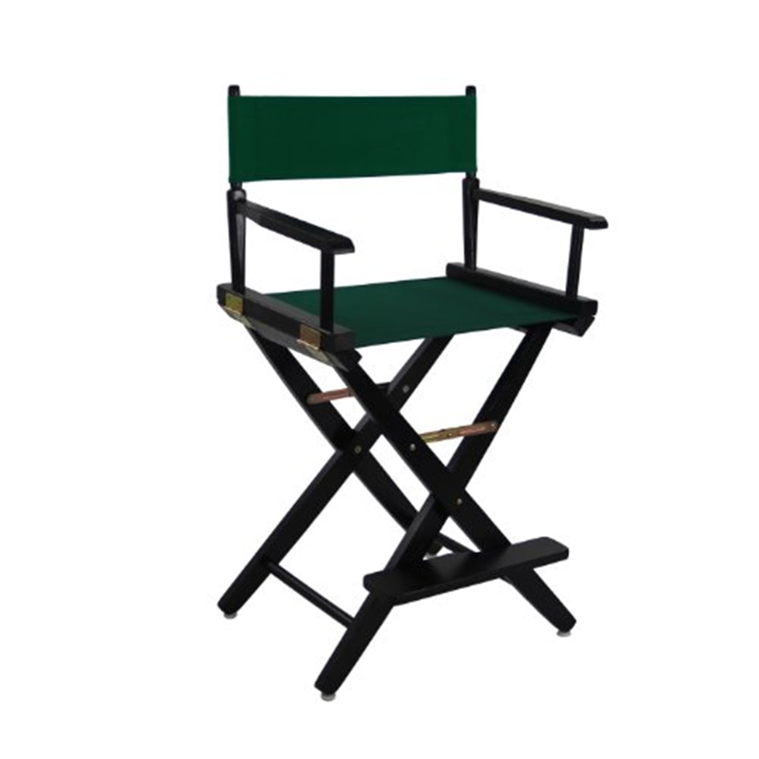 Elevated Oak Director's Chair in Hunter Green with Footrest