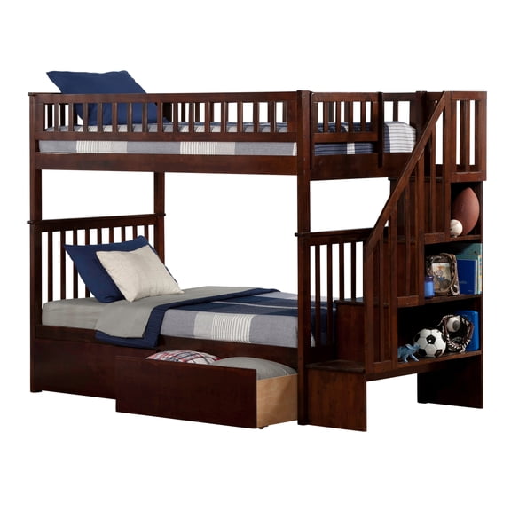 HomeStock City Chic Staircase Bunk With Turbo Charger And Urban Bed Drawers