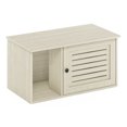 thumbnail image 1 of Hidden Cat Litter Box - City Sleek Design - White Wash Furniture Style - Divider for Privacy, 1 of 6