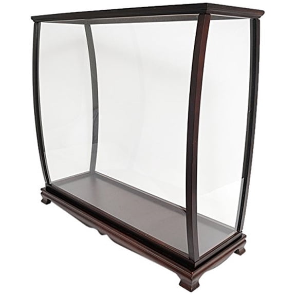 Ship Model Display Case - Tall Display Cabinet with Plexiglass - 34"L x 13"W x 31.5"H
