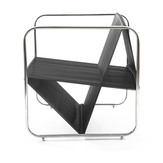 HomeStock Classic Charm Chair Black/Chrome Frame