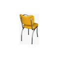 thumbnail image 1 of Kitchen Chair with 2" Box Seat, 18" - 16.5"D x 19.5"W x 33"H, Chrome Plated Steel Frame, Durable Seating, 1 of 2