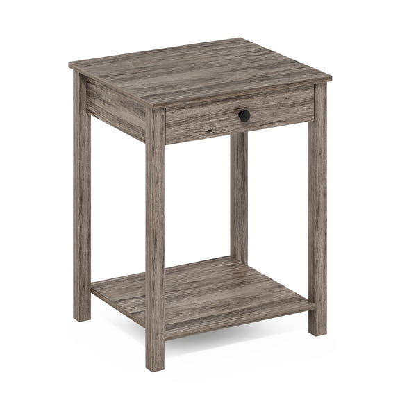 HomeStock Classic Comfort Side Table with Drawer, Rustic Oak