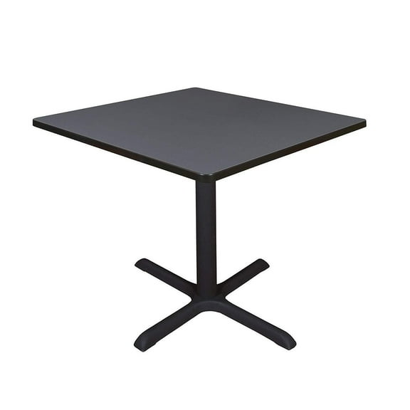Breakroom Table 36 Inch Square - Durable Metal Base, Black Edge Band, Commercial Table