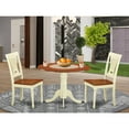 thumbnail image 1 of Coastal Dining Set - 3 Piece Table & Chairs - Solid Wood Kitchen Table Set - Buttermilk and Cherry, 1 of 5
