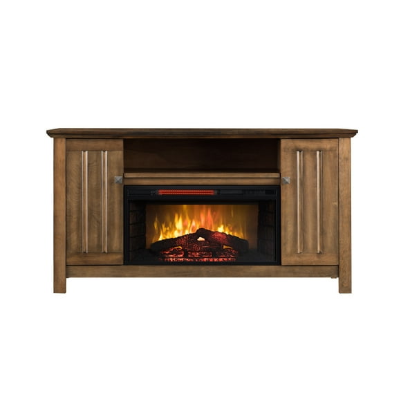 HomeStock Coastal Cool Infrared Electric Fireplace Media Console