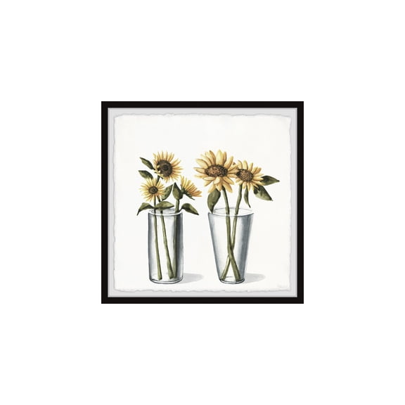 HomeStock Coastal Cool Love My Sunflower Framed Painting Print, 24" x 24", Contemporary Wall Decor: Abstract, Digital Art Prints, and Modern Styles for Your Home