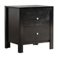 thumbnail image 1 of Homestock Mediterranean Magic Nightstand - Dovetailed Drawers for Bedroom Storage, Stylish Nickel Hardware, Painted Nightstand, Floor Mountable-Color:Black,Size:2 Drawer, 1 of 7