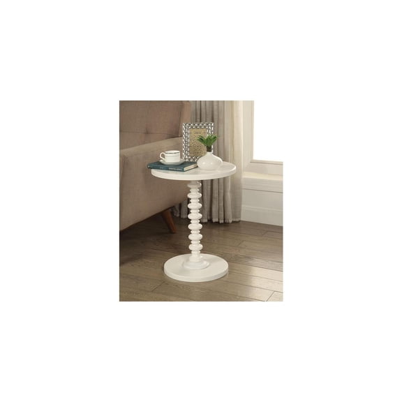 HomeStock Coastal Cool Side Table, White