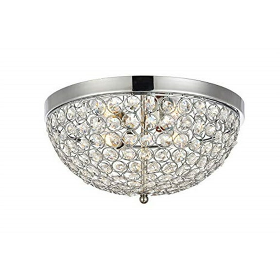 Coastal Flush Mount Ceiling Light - Modern Chrome Finish - Home Decor Lighting for Bedroom, Bathroom, Foyer