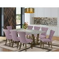 thumbnail image 1 of Kitchen Table Set with 8 Parsons Chairs - Rectangular Dining Room Table - Solid Wood Frame, 1 of 5