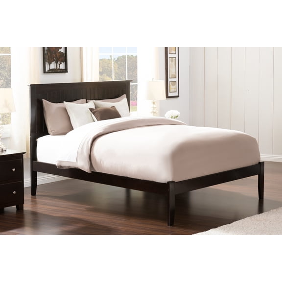 French Fabulous Platform Bed with Open Footboard, Turbo Charger, Solid Hardwood Design for Lasting Durability, Sturdy Wood Build for Spacious Bedrooms