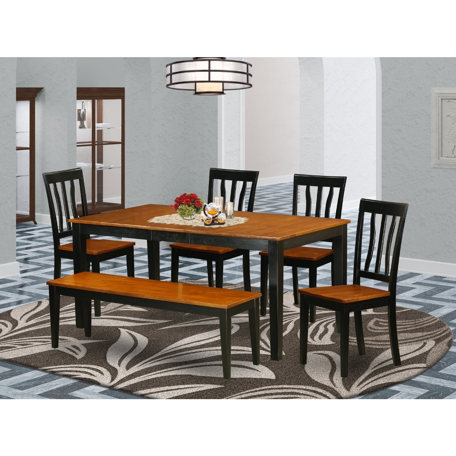 Coastal Cottage Dining Set - Table & Chairs for Home Kitchen Decor ...