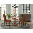 thumbnail image 1 of Round Kitchen Table Set - 3pc Coastal Craftsman Table w/ 2 Chairs - 42 Inch Dining Table, 1 of 5