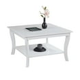 thumbnail image 1 of Homestock Coastal Craftsman Chic Square Coffee Table, 30"D X 30"W X 18"H, Solid & Manufactured Wood, Crafted From Rubberwood-Color:White, 1 of 1