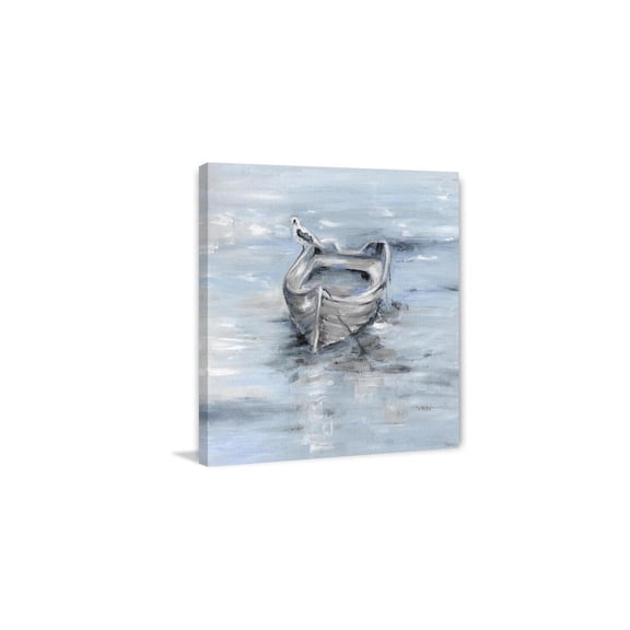 HomeStock Coastal Craftsman Floating Free Painting Print on Wrapped Canvas, 32" x 32", Modern Handmade Canvas Art Decor - Unique and Chic Wall Prints for Contemporary Spaces