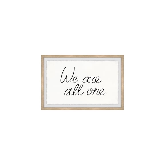 HomeStock Coastal Craftsman We Are One Framed Painting Print, Wall Art, Canvas Print, Framed Prints, Wall Hanging Prints for Living Room - 24"L x 1.5"D x 16"H