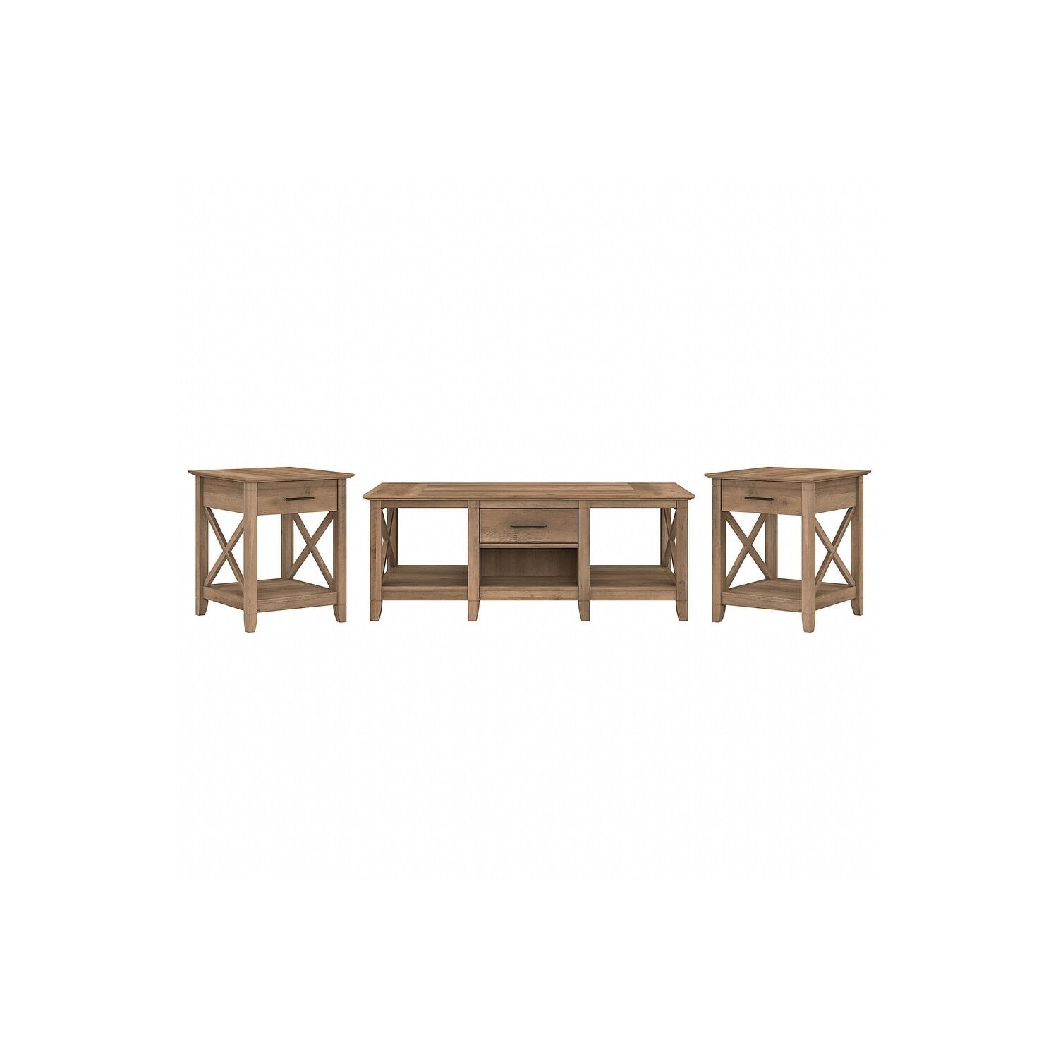 Reclaimed Pine Modern Farmhouse 4-Piece Living Room Table Set
