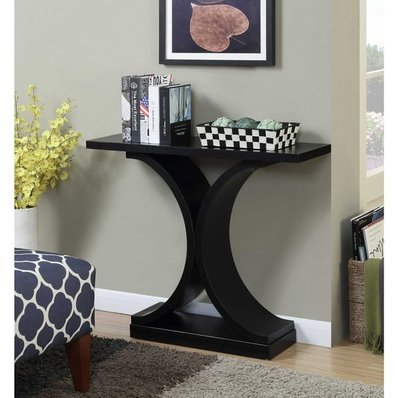 Homestock Contemporary Cool Infinity Console Table 36" X 12" X 30" - Sleek Design, Durable Base, And Suitable For Displaying Decor And Keys.
