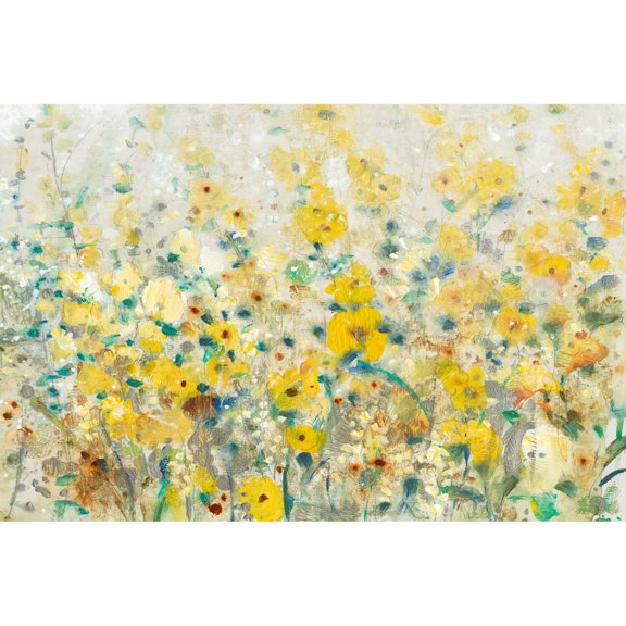 Canvas Wall Art Print - Sun Soaked Petals Painting - Framed Wall Hanging Decor