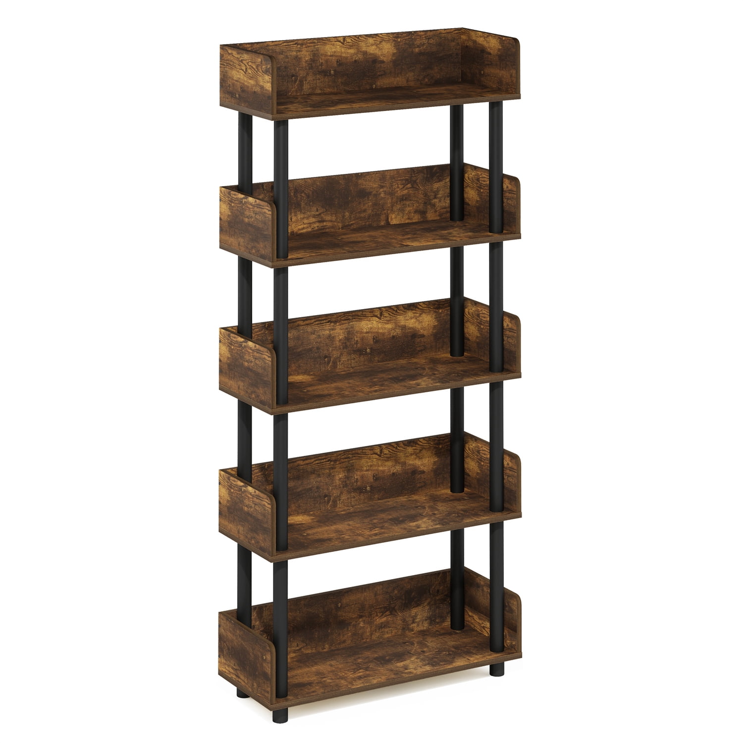 HomeStock Country Cottage 5-Tier Toolless Display Rack, Amber Pine ...