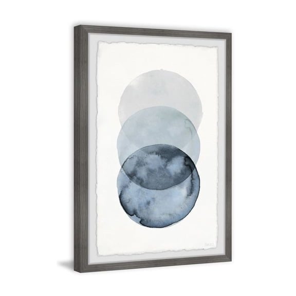 HomeStock Country Cottage Circles Overlap Framed Painting Print, Contemporary Wall Decor: Abstract, Digital Art Prints, and Modern Styles for Your Home