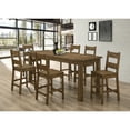 thumbnail image 1 of HomeStock Earthy Elegance 7-Piece Counter Dining Set Rustic Golden Brown, 1 of 3