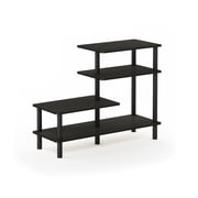 Multipurpose Shelf Unit 4-Tier Storage Organizer, Easy Assembly, Modern Home Decor, Espresso Black Finish