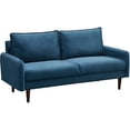 thumbnail image 1 of HomeStock Modern Motifs Stylish Modern Comfortable Couch for Living Room & Office Seating-Color:Indigo,Size:Velvet Sofa, 1 of 5