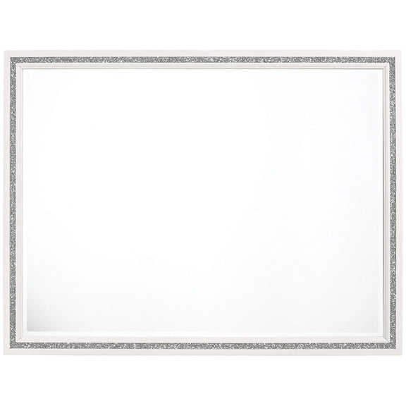 Elegant White Wall Mirror - 46 Inch Decorative Mirror for Living Room, Bedroom, Hallway