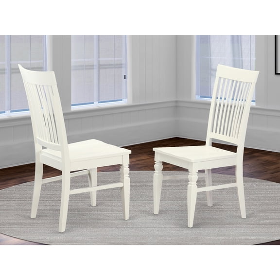 Wood Dining Chairs - Earthy Elegance, Linen White, Solid Wood, Easy Clean, Holiday Ready